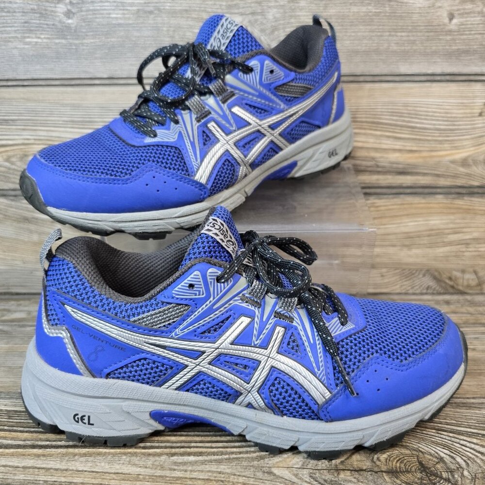 Asics Gel Venture 8 Trail Running Hiking Blue Shoes Sneakers Women's Size 5.5